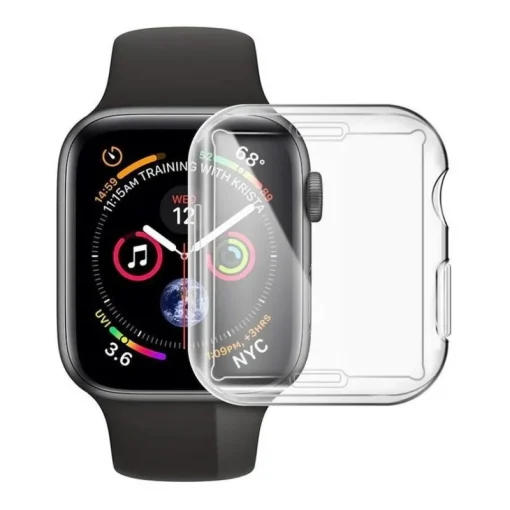 Tradera Övrig Telefoni<Heltäckande Skal till AppleWatch 4/5/6/SE Skärmskydd 44mm Transparent