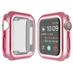 Tradera Övrig Telefoni<Heltäckande Skal till Apple Watch 1/2/3 Skärmskydd 42mm ROSA