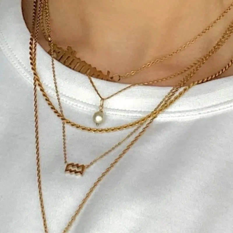 Tradera Halsband<Hey Harper Zodiac Sign Aquarius Necklace · Stjärntecken Vattumannen Halsband