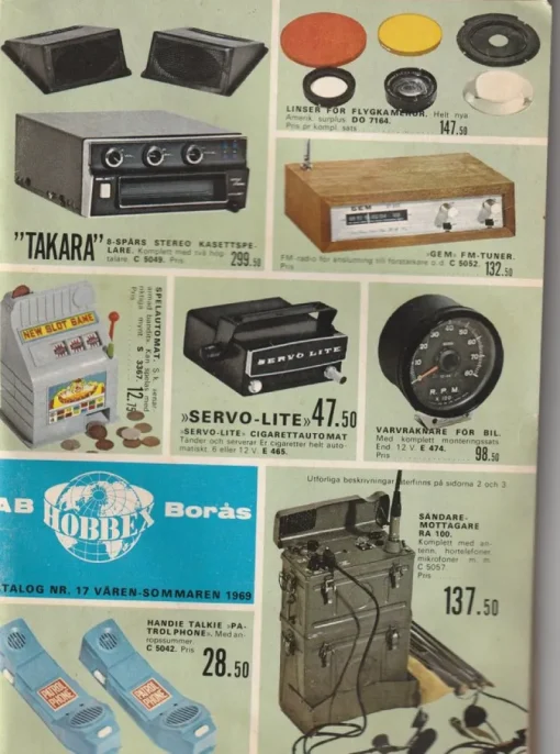 Tradera Priskuranter & Kataloger<HOBBEX katalog nr 17 VÅREN-SOMMAREN 1969