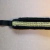 Tradera Husdjurstillbehör<Hundhalsband halvstryp 52-60 cm svart mjuk fleece svart band guld broderier Ny