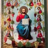 Tradera Ikon på Jesus och apostlarna 12 * 9 cm. Från Betlehem> Ikoner & Religiösa Föremål