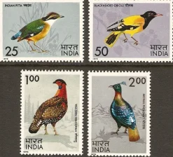 Tradera Indien Fåglar Mi 625-28 xx^ Asien