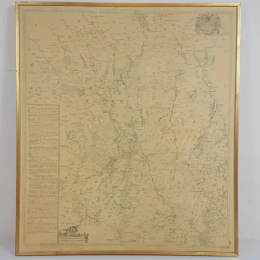 Tradera Inramad karta över Jämtland - Reproduktion - 1685 - Johan Stenklyft> Grafik, Kartor & Tryck