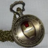 Tradera Iron Man Brons m. Färg Fickur (Quartz) Halsband Ny^ Fickur