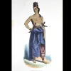 Tradera JAVANESISK MAN I HOVDRÄKT. Handkolorerad litografi, 1844> Antik Litteratur