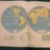 Tradera Karta ”Västra och östra halvklotet” från 1945> Grafik, Kartor & Tryck