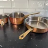 Tradera Kastruller i koppar med handtag> Kopparföremål