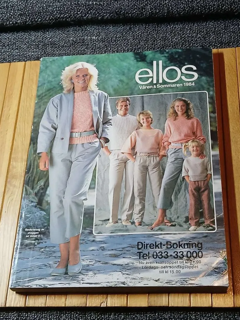 Tradera Priskuranter & Kataloger<Katalog Ellos Vår Sommar 1984 Vintage Kläder 80 tal HIFI Nintendo TV-spel