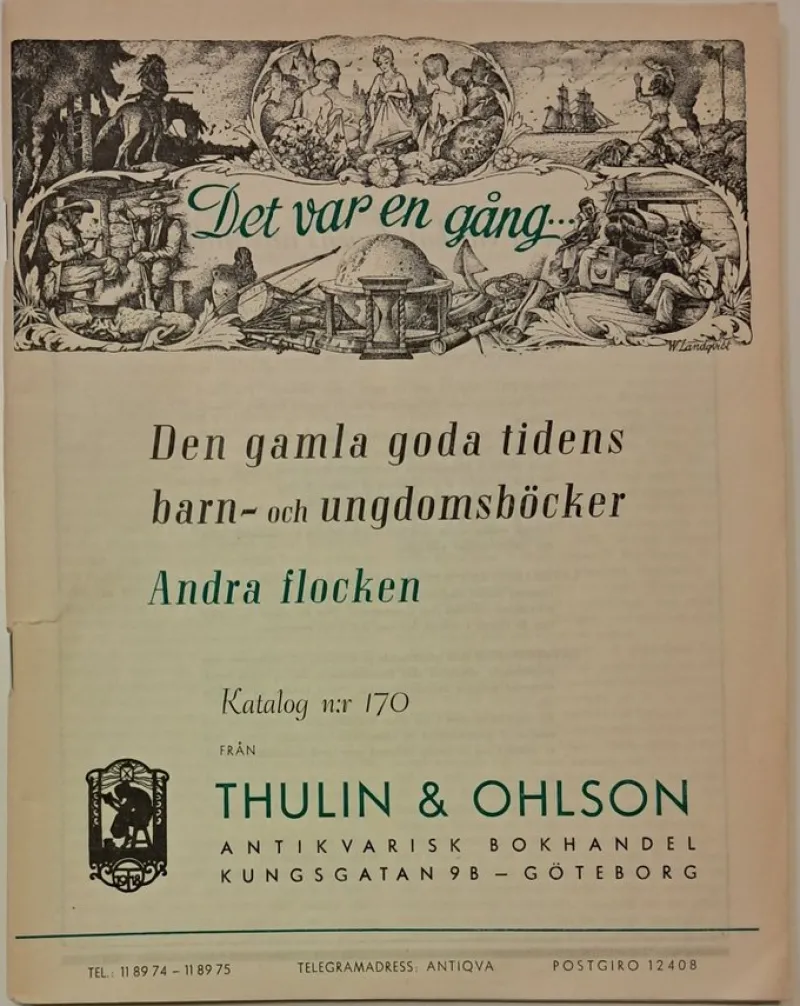 Tradera Priskuranter & Kataloger<Katalog från Thulin & Ohlson, Antikvarisk Bokhandel. Barn-och ungdomsböcker 1947