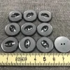 Tradera Knappar, knapp, plast, grå, 2 hål, 10 st, 20 mm^ Sömnad & Stickning
