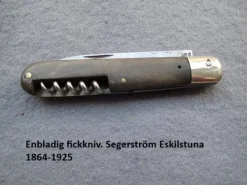 Tradera Knivar & Svärd<Kniv, fickkniv, E. T. Segerström & Co Eskilstuna. 1864-1925. OBS ! lite ovanlig.