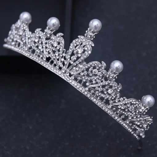 Tradera Kristall CZ bröllop hår krona tiara> Bröllopsaccessoarer