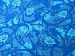 Tradera Äkta retro/Vintage Oanvänt tyg. 60-, 70-tal Färgglad Mått: ca 177 x 90 cm> Textilier