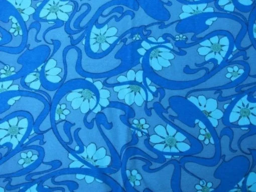Tradera Äkta retro/Vintage Oanvänt tyg. 60-, 70-tal Färgglad Mått: ca 177 x 90 cm> Textilier