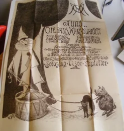 Tradera Kungl. OPERANS MANSKVARTETT m REPERTOAR på AFFISCH,tryckt anno 1927,VIKT & SKADA> Övrig Antik & Design