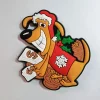 Tradera Magneter<Kylskåpsmagnet tomte hund ( ? ) dollar