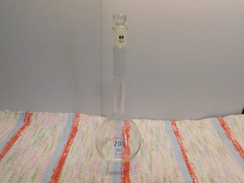 Tradera Medicinska Prylar<Labor Glas Flaska 200 ml Colordur Laborflaska OBS bilderna