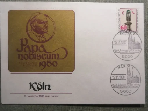 Tradera ÄLDRE FDC (TYSKLAND PAPA NOBISCUM 1980) KÖLN^ Europa