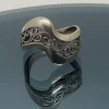 Tradera Ringar<Äldre ring I sterling silver 925, filigran, abstrakt design