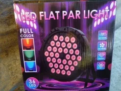 Tradera LED LJUDSTYRD DJ LAMPA MED 36 KRAFTIGA LED MED FJÄRRKONTROLL, VÄGGFÄSTE MM!^ Dj-utrustning