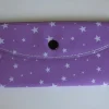 Tradera Lila stor plånbok vita stjärnor 10 + fack för kort sedlar fin modern snygg söt> Plånböcker