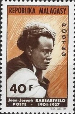 Tradera Madagaskar 1965 Jean-Joseph Rabearivelo, poet 1v^ Afrika