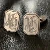 Tradera Manschettknappar<Manschettknappar kontrollerat silver