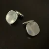 Tradera Manschettknappar<Manschettknappar silver svagt skålade