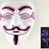 Tradera Mask Happy face med Glowstrip Lila glowstrip^ Maskeradkläder