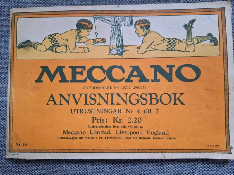 Tradera Technica & Nautica<Meccano anvisningsbok från 1920-talet Gott skick! Svensk text