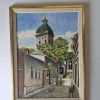 Tradera M.WOLFRAM - OLJA PÅ PANNÅ - CAROLI KYRKA BORÅS 1974.^ Måleri