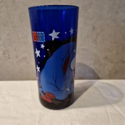 Tradera Nalle puh glas blått vintage^ Disney