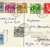 Tradera Världen Utom Norden<Nederländska Indien, Mi. 260-265+267 på vykort till Uppsala 6.7.38