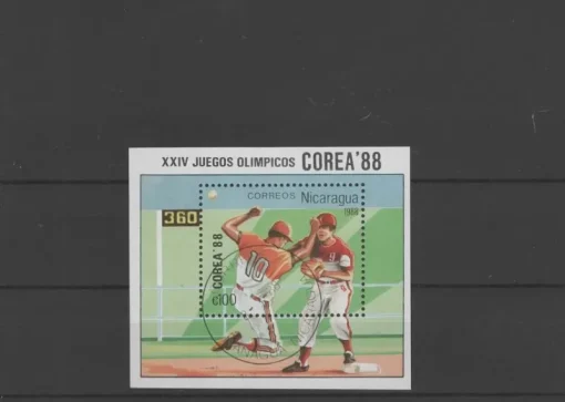 Tradera NICARAGUA. BLOCK. BASEBOLL^ Övriga Världen