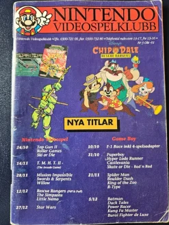 Tradera Litteratur & Merchandise<Nintendo Videospelsklubb Tidning Nr 3 1991