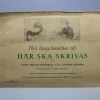 Tradera Kuvert & Brevpapper<Nio färgplancher till : Här ska skrivas av Carita Hassler-Göransson - Oöppnat
