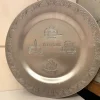 Tradera Norrköping, tennfat med Norrköpings motiv> Tenn & Mässing