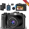 Tradera NY 4K-kamera 64MP/18X digitalkamera | 32gb | 2 batt. & laddare | Nybörjarkamera^ Fotokameror