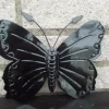 Tradera Trädgårdsdekorationer<Oanvänd Svart fjäril i plåt t.ex för trädgården