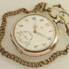 Tradera Omega Röd 12:a fickur från 1912 - Med fickurskedja och skinnfodral^ Fickur