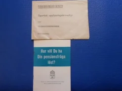 Tradera Övriga Samlarsaker<Opartisk upplysningsbroschyr - Hur vill du ha din pensionsfråga löst