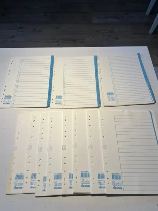 Tradera Affärsverksamhet<Parti pappersregister för A4 pärm