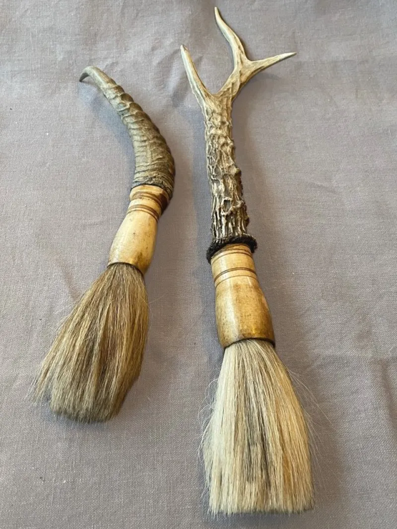 Tradera Penslar, horn, kalligrafi, semi antika kinesiska, kina> Orientalisk Konst & Porslin