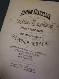 Tradera Piano A.Diabellis Fyrhändigt 26,5x34 cm !^ Noter & Nothäften