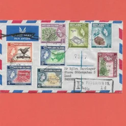 Tradera Pitcairn Islands rekbrev 1962 till Sverige via Panama kuvertfliken saknas^ Oceanien