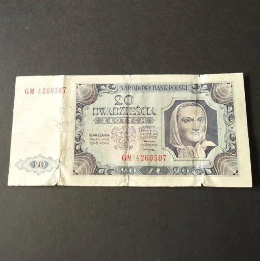 Tradera Polen 20 Zlotych Skadad^ Sedlar