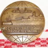Tradera POLSK MINNESPLAKETT. TS/S STEFAN BATORY. 40 ÅRS FRAKT ÖVER ATLANTEN.^ Båt- & Fartygsmemorabilia