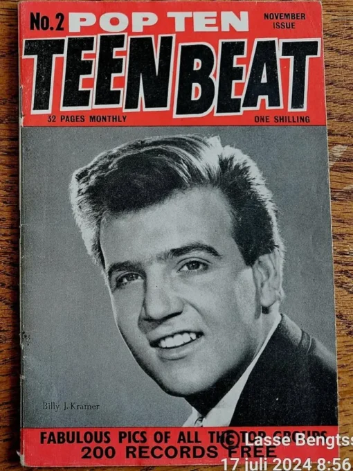 Tradera POP TEN TEEN BEAT No. 2 - November issue (1963) (med bl.a. Billy J. Kramer)> Musik, Visor & Vistryck