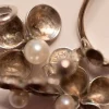 Tradera Smyckespaket<Pärlset med silver konsthantverk örhängen hänge och ring pärlor